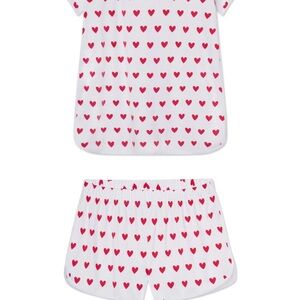Heart Patterned Pajama Set